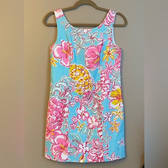 Lilly Pulitzer Dresses & Skirts - Lilly Pulitzer Cathy Breakwater Blue Lolita Sleeveless Embroidered Dress Size 0
